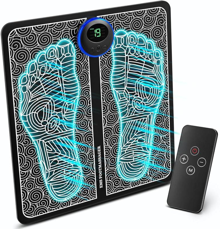 EMS Foot Massager for Relaxation -Foldable USB-charging Feet Massage Mat-8 Modes