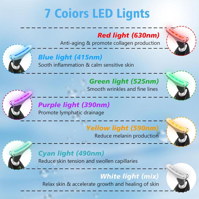 7 Color Light Skin Rejuvenation Beauty Device multifunctional facial massager