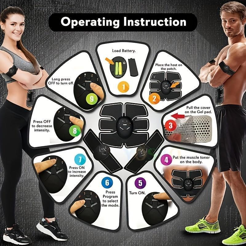 Wireless EMS Muscle Trainer   with 6 Intelligent Modesf