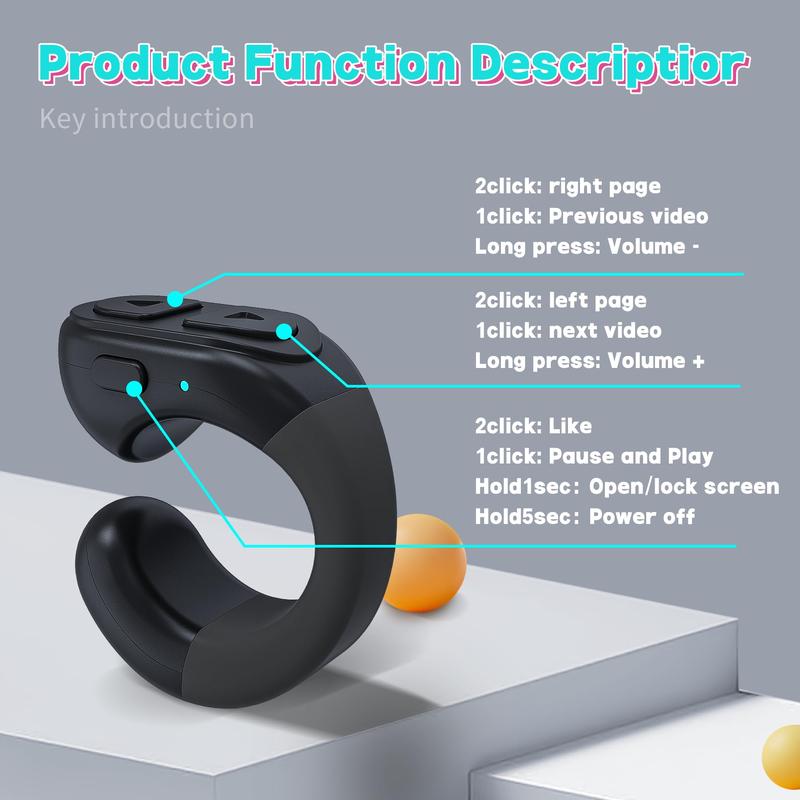 Bluetooth Remote Control Wearable smart remote control ring