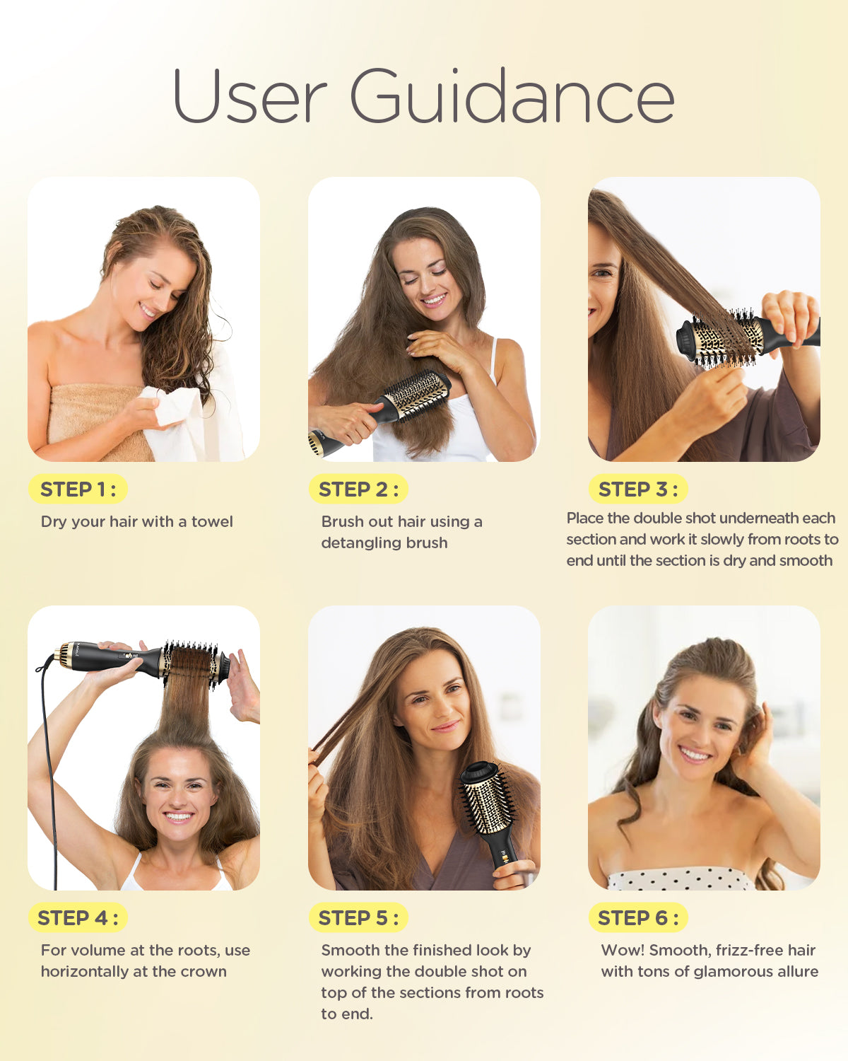 One-Step Smoothing and Volumizing Hair Dryer Brush